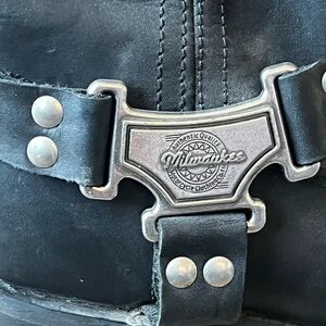 Milwaukee Black Leather Men's Boots
